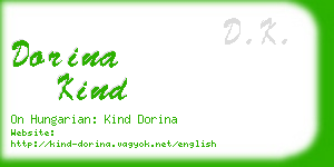 dorina kind business card